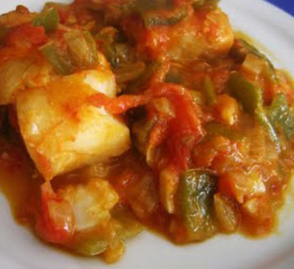 Bacalao con Pimientos Confitados