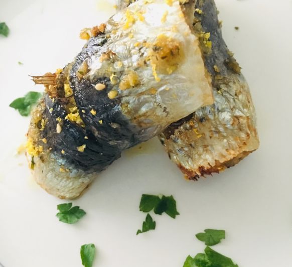 Rollos de sardinas al horno