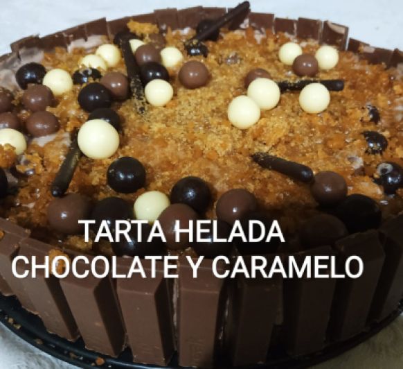 TARTA HELADA CHOCOLATE Y CARAMELO