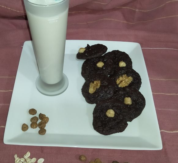 Cookies de avena, plátano y cacao