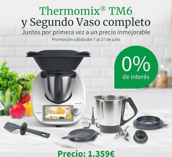 Thermomix® Tm6 y Segundo Vaso completo, 0% sin intereses