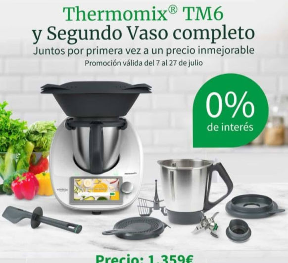 Thermomix® TM6 Y SEGUNDO VASO COMPLETO SIN INTERESES!!!!!!!