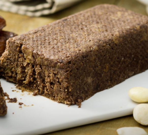 Como preparar con Thermomix® un Brownie crudivegano-Rawnie-, chocolate, almendras y dátiles. Muy fácil de hacer.