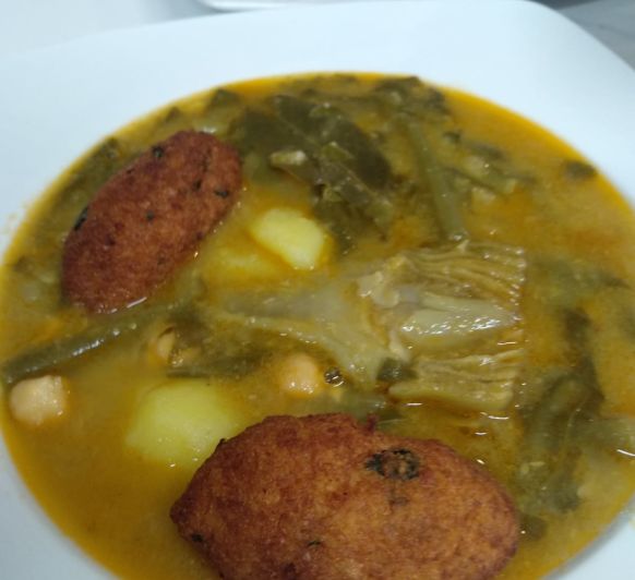 Potaje de garbanzos, típico de cuaresma