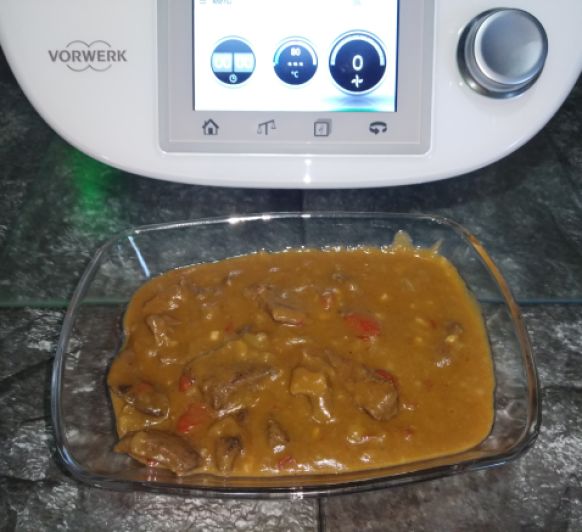 Filete higado de cerdo guisado