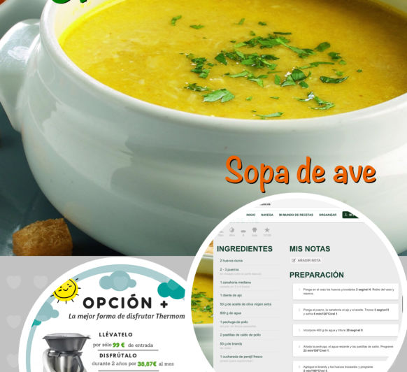 SOPA DE AVE CON Thermomix® OPCIÓN +