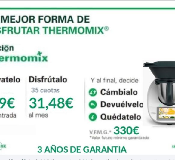 OPCION Thermomix® : COMO PAGAR TU Thermomix® EN COMODOS PLAZOS