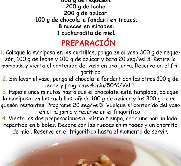 BLANCO Y NEGRO CON NUECES Y MIEL.