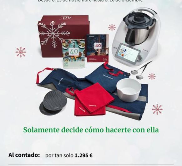Compra tu Thermomix Tm6 con la edición de Navidad. ¡144 € de regalo y al 0% de intereses! El mejor regalo para Navidad.