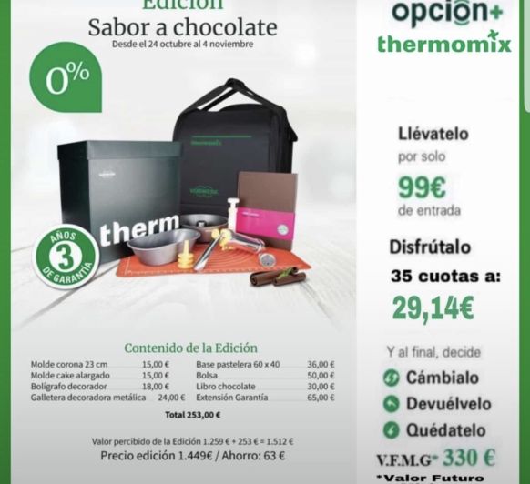 THERMOMIX SABOR A CHOCOLATE SIN INTERESES