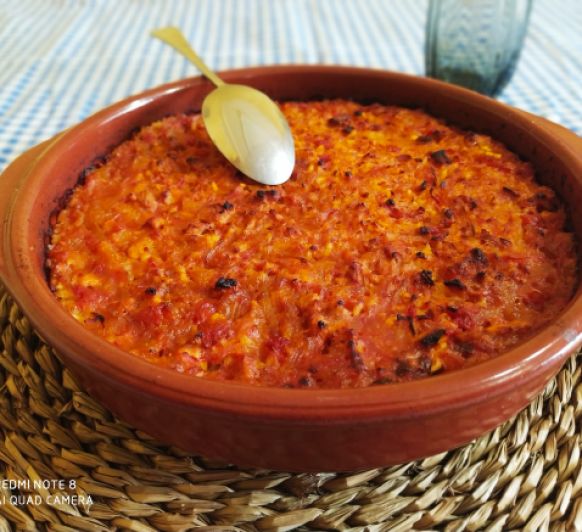 Arroz al horno con atún