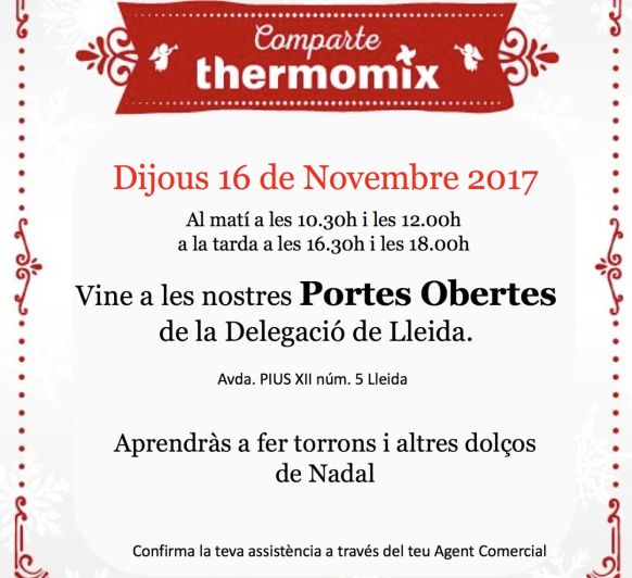 Jornada de Portes Obertes la Delegació de Thermomix® de Lleida