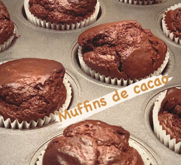 Muffins de cacao sin huevo y sin lactosa Thermomix® Badajoz, Montijo, Mérida