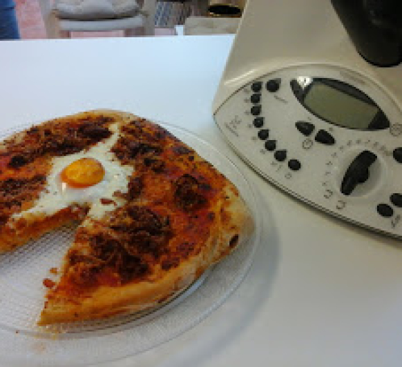  Pizza Aragonesa con thermomix