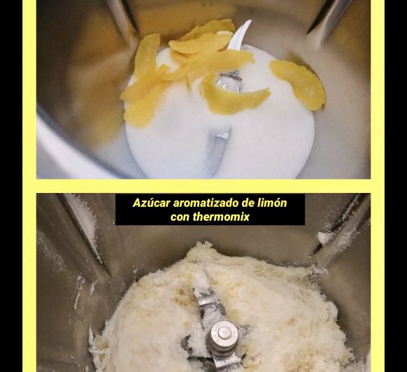 Azúcar aromatizado de limón con Thermomix® 