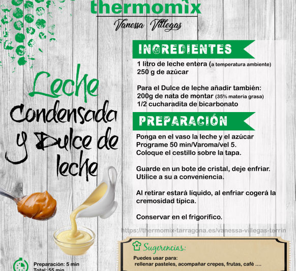 Recetas Thermomix® - Leche condensada y Dulce de leche