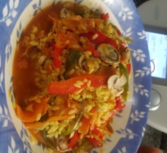 arroz asiático con verduras con Thermomix® 