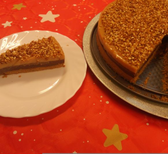 TARTA DE TURRON Y CHOCOLATE