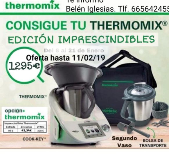 EDICIÓN IMPRESCINDIBLE Thermomix® con segundo vaso y bolsa de transporte