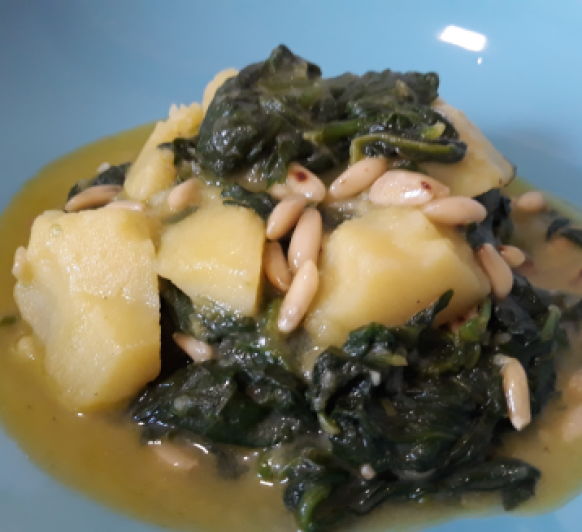Espinacas con patatas