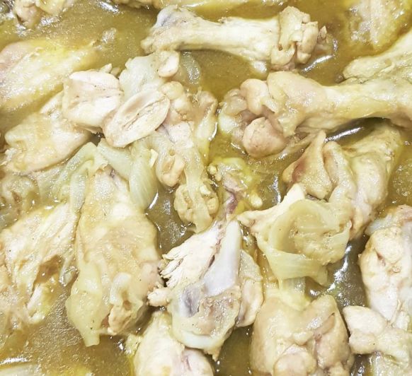 Alitas de pollo con cebolleta al curry Thermomix® Badajoz Mérida Calamonte