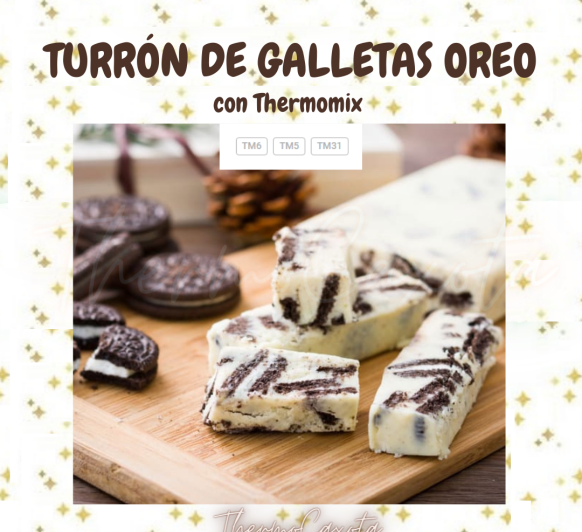 TURRÓN DE GALLETAS OREO CON Thermomix® 