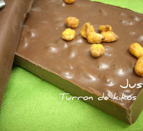 Turron de chocolate con kikos-Thermomix Justa Molina Ciudad Real