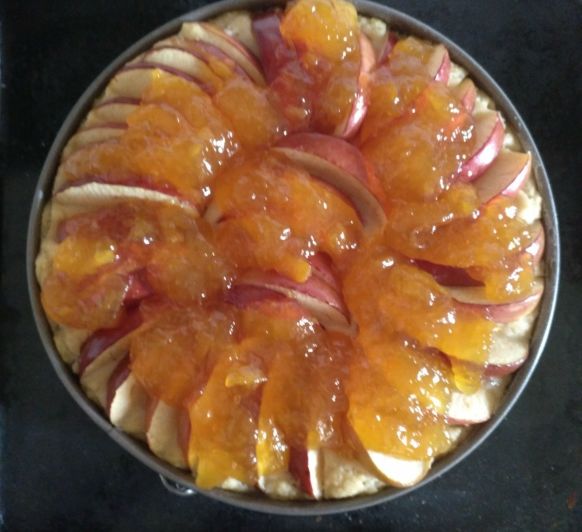 Tarta de manzana sin azúcar y sin grasa