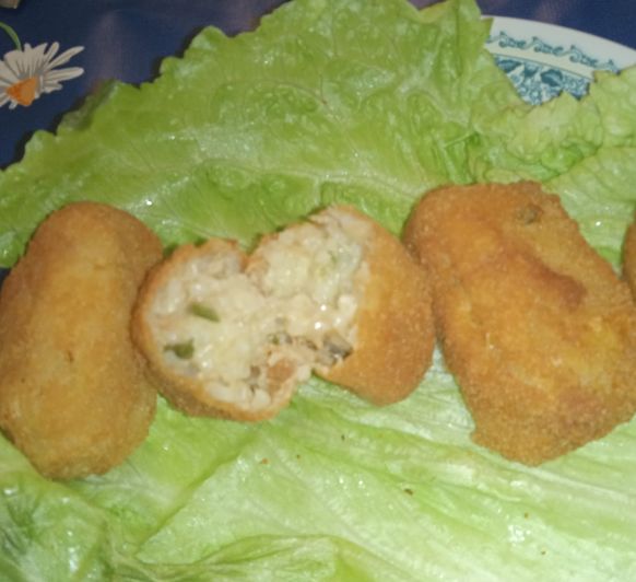 Croquetas de Arroz, Atún y queso.