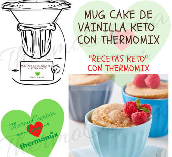 MUG CAKE DE VAINILLA KETO CON THERMOMIX