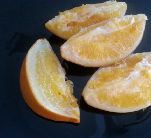 Naranjas Confitadas y Escarchadas