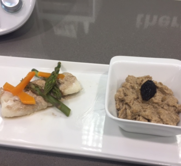 BACALAO CONFITADO CON ALIOLI DE AJO NEGRO