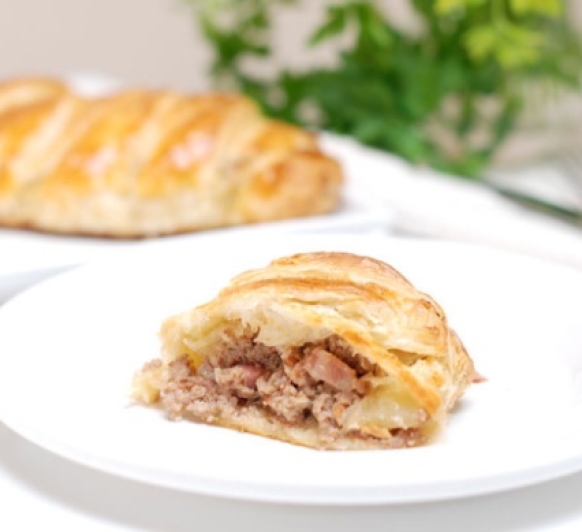 Trenza de ternera en hojaldre