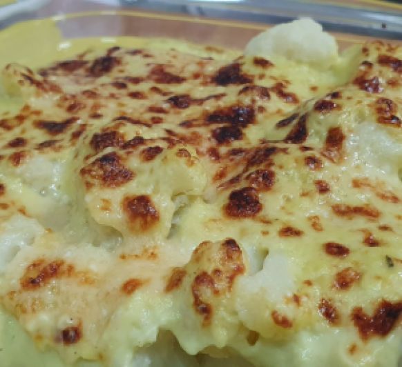 COLIFLOR AL VAROMA CON BECHAMEL DE CALABACIN CON Thermomix®