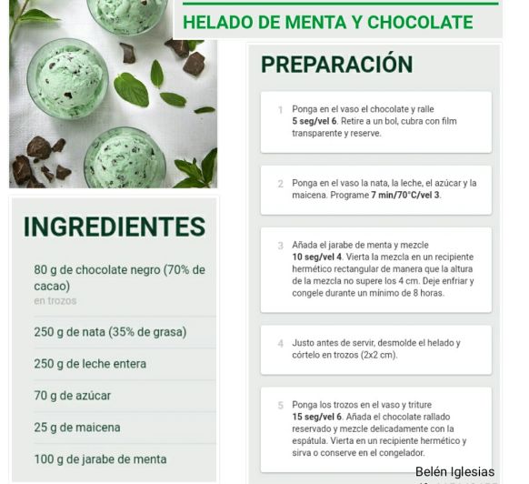 HELADO DE MENTA Y CHOCOLATE