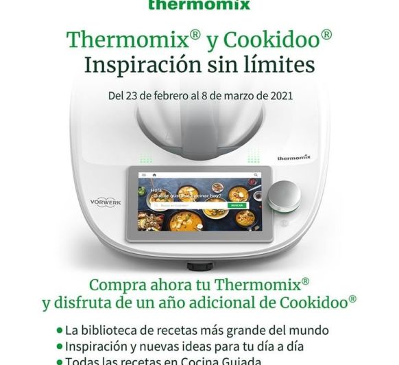 Opción Thermomix® + 1 año de Cookidoo® adicional