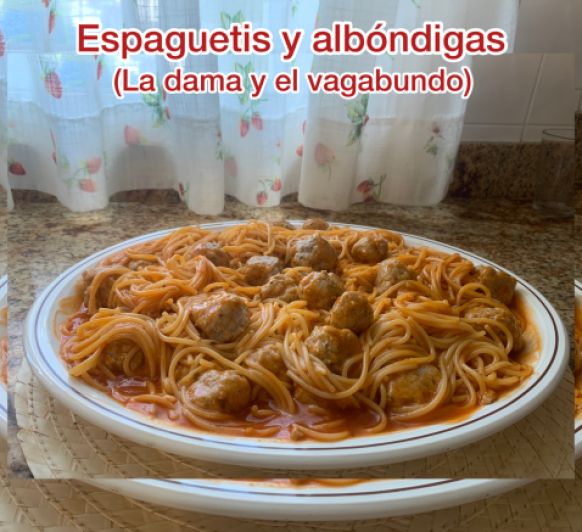 Espaguetis y albóndigas ( La dama y el vagabundo)