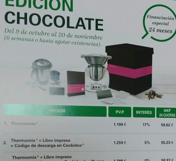 NUEVA EDICIÓN CHOCOLATE AL 0% DE INTERÉS
