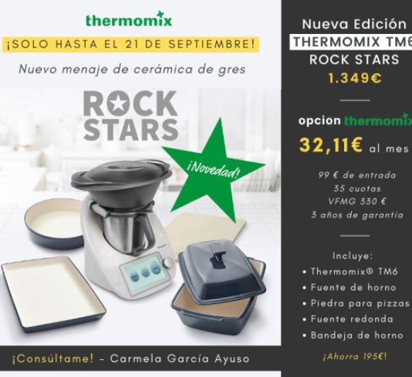 COMPRA TU Thermomix® TM6 CON LA EDICIÓN ROCKSTARS (AHORRO DE 195 €) desde 32,11€/mes
