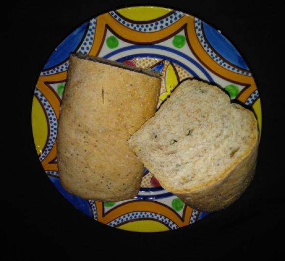 Pan con kéfir, harina integral y semillas