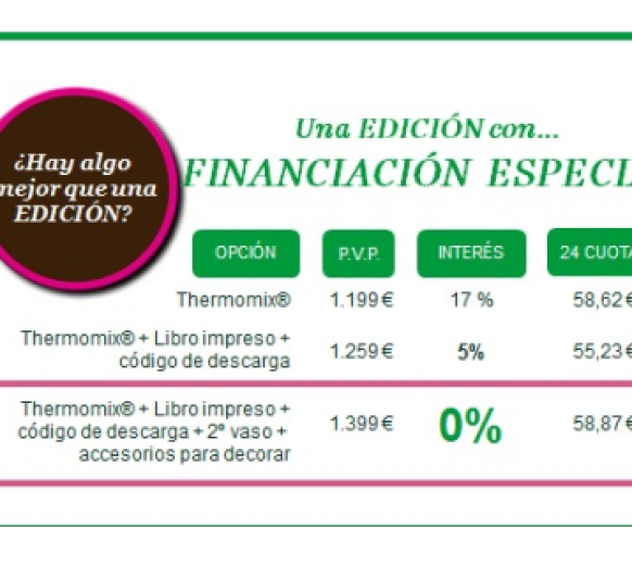 ESPECIAL FINANCIACIÓN 0%